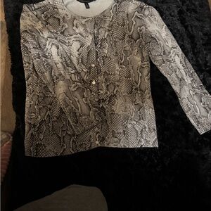 Snakeskin Print Cardigan